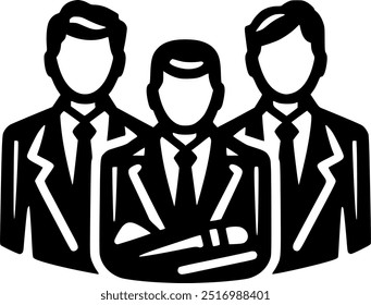 Group of businessmen vector icon. filled flat sign for mobile concept sign, symbol, vector, art