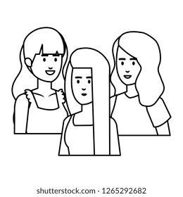group of businesswomen avatars characters