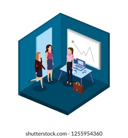 group of businesswomen in the office