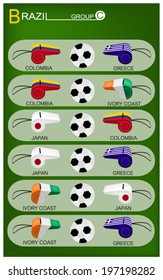 Group C, The Flags of 4 Nations of Football or Soccer Championship in Final Tournament. 