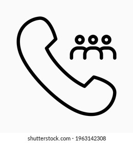 group call icon for multi-person voice calls symbol