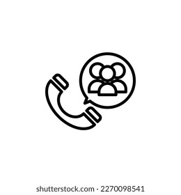 Gruppen nennen die Symbole der Umrisse. Vektorgrafik. Einzeln Symbol geeignet für Web, Infografiken, Interface und Apps.