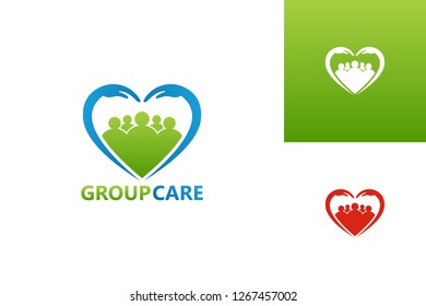Group Care Love Logo Template Design Vector, Emblem, Design Concept, Creative Symbol, Icon