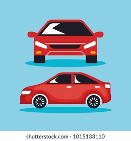 group of cars sedan icons