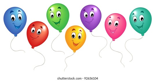 Group of cartoon balloons 3 - vector illustration.