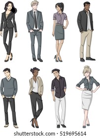 Group of cartoon business people


