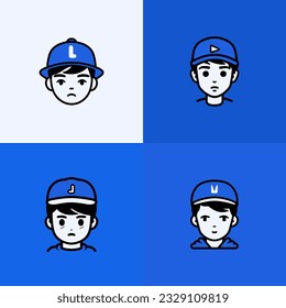 A group of cartoon faces illustration