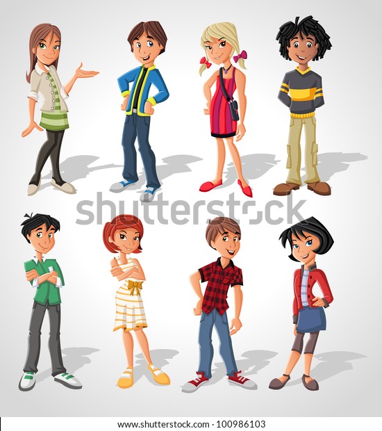 Europaeerin Teen Cartoon Kuessen