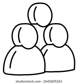Group Chat 3d icon vector style for communication user interface Line style.
