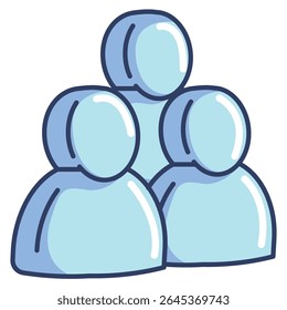Group Chat 3d icon vector style for communication user interface Lineal Color style.