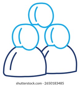 Group Chat 3d icon vector style for communication user interface Dual Line style.