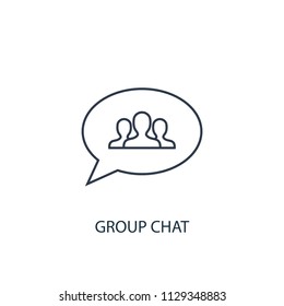 group chat concept line icon. Simple element illustration. group chat concept outline symbol design from Message set. Can be used for web and mobile UI/UX