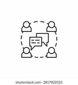 group chat and discussion icon sign vector