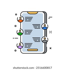 Group Chat Glyph Icon, Vector illustration