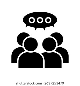 Group Chat glyph, mini illustration icon. use for modern concept, print, UI, UX kit, web and app development. Vector related to account management, ecommerce, banking and finance.