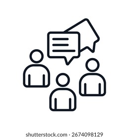 Gruppen-Chat-Symbol Sammlung .Design-Stil mit Hintergrund