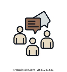 group chat icon collection .design style with background
