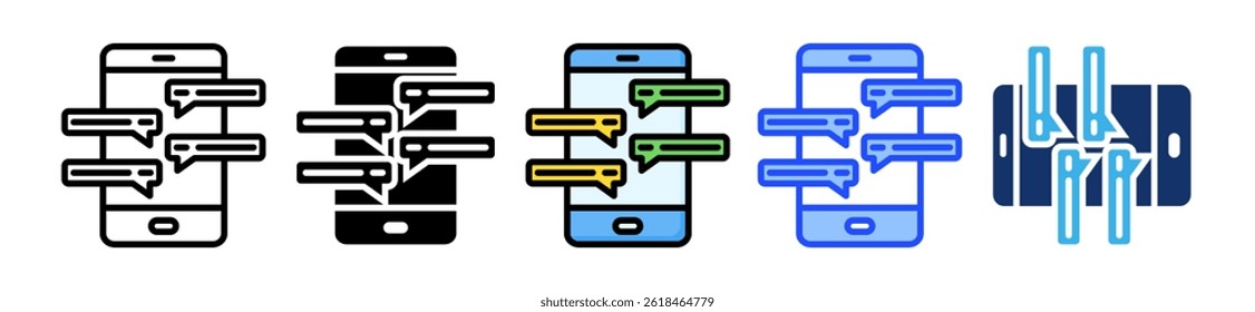 Group Chat Icon Collection With Multiple Styles