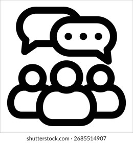 Elemento De Ícone De Chat De Grupo Para Design