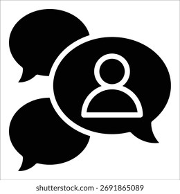 Elemento de icono de chat de grupo para diseño