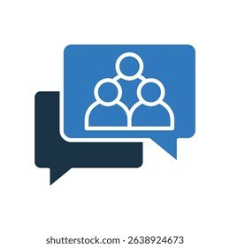 Group Chat Icon Mixed Vector Illustration