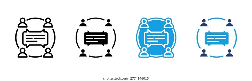 Group Chat icon multiple style collection