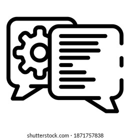 Gruppenkatalog-Icon. Rahmengruppe Chat, Vektorsymbol für Webdesign einzeln auf weißem Hintergrund
