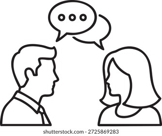 Ícone de chat em grupo representando conversa com várias pessoas