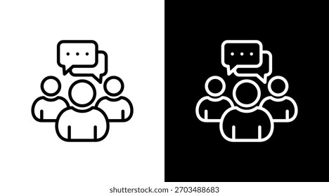 Group Chat With Icon Set Design