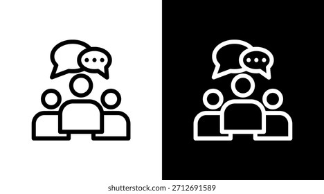 Group Chat With Icon Set Design