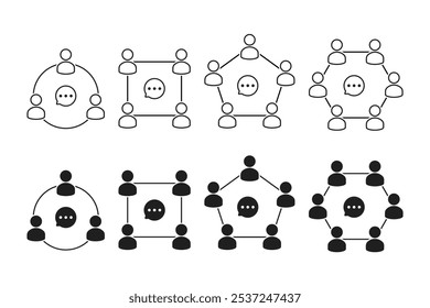 Symbol für Gruppen-Chat. Vektorgrafik