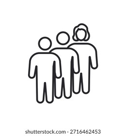group chat icons outline and Flat Style,transparent background