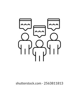 Group Chat Line Icon. linear style sign for mobile concept and web design. Outline vector icon.