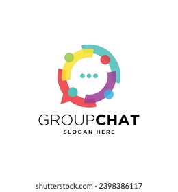 Group chat logo icon vector
