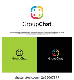 group chat logo icon vector