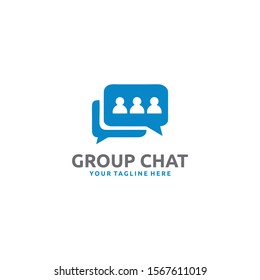 Group chat logo template simple and modern