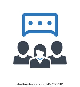 Group chatting icon. vector graphics