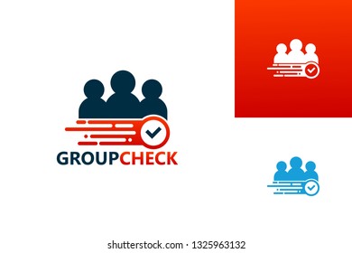 Group Check Logo Template Design Vector, Emblem, Design Concept, Creative Symbol, Icon