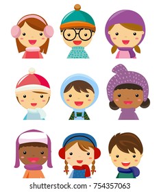 Muslim Kids Collection Vector Eps 10 Stock Vector (Royalty Free) 1457408669