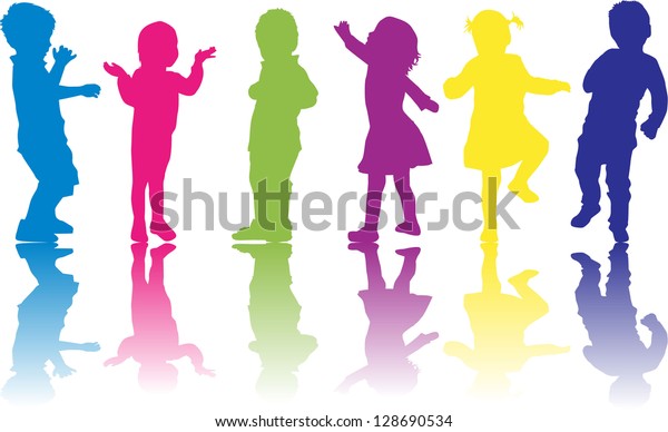 Group Children Stock Vector (Royalty Free) 128690534