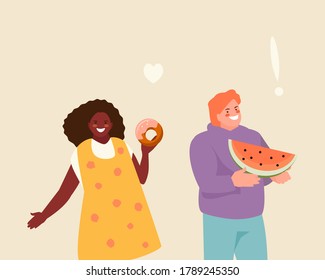 Group of children with food in their hands
