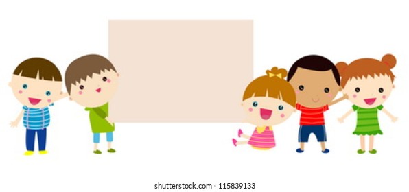 Group of children having fun