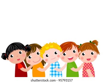 group of children having fun
