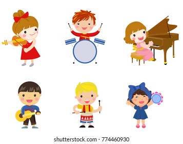 Group Children Music Collection Stock Vector (Royalty Free) 774460930