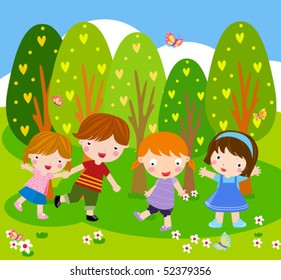 Group of children playing