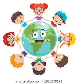 Group Of Children Playing On Earth