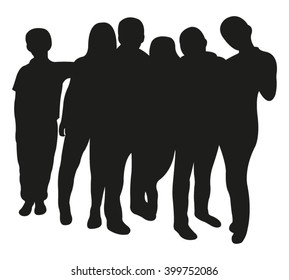Group of Children Silhouette