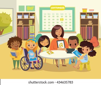 15,703 Kindergarten Classroom Stock Vectors, Images & Vector Art ...