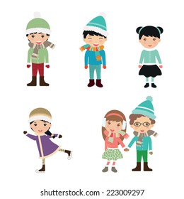 Group of children. Vector illustration