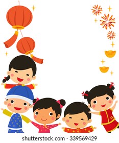 Group of Chinese children